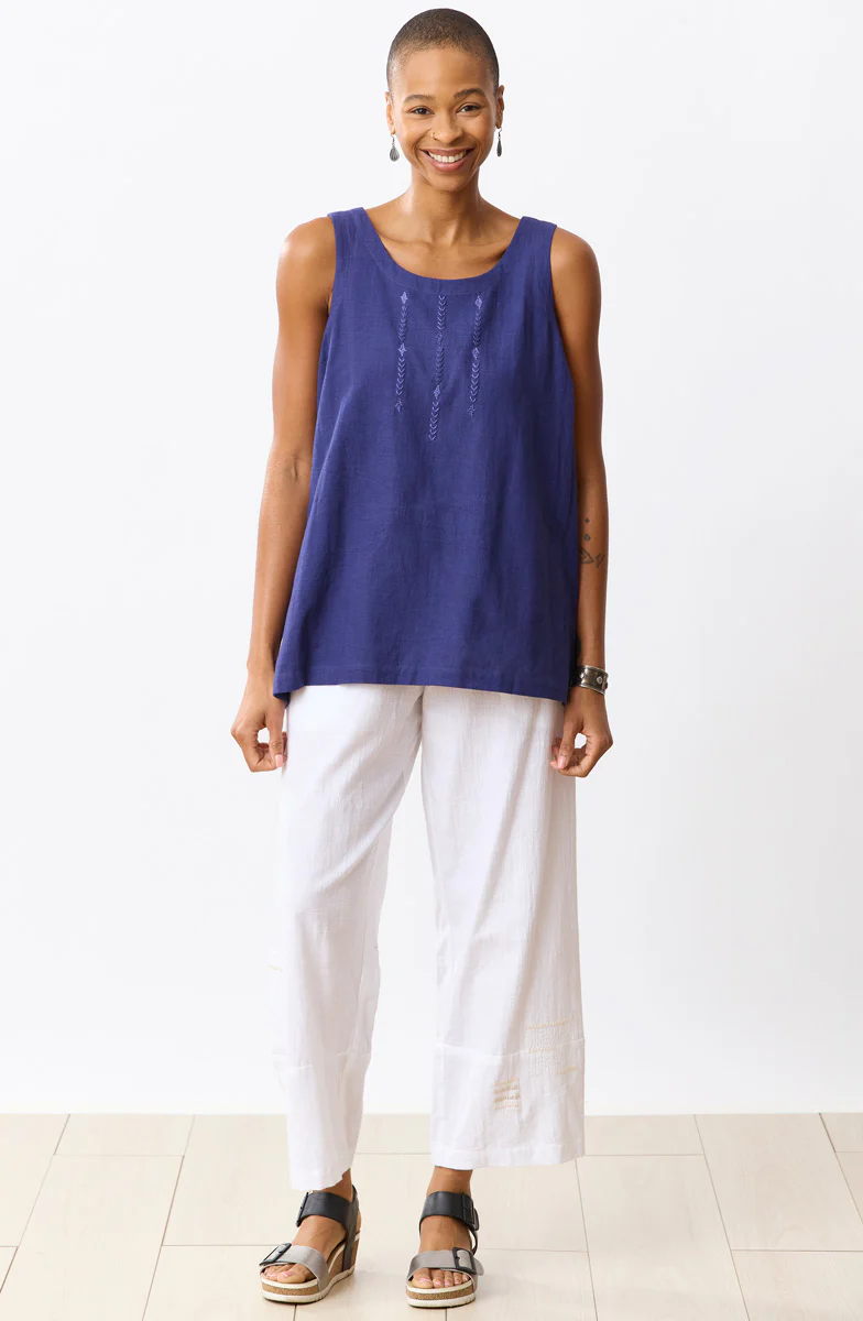 Rajkot Slub Cotton Straight Leg Pant - Image 3