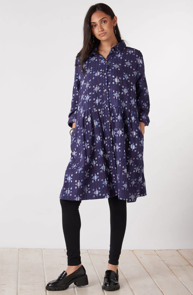Rajni Drop Waist Shirtdress - Starlight - Image 4