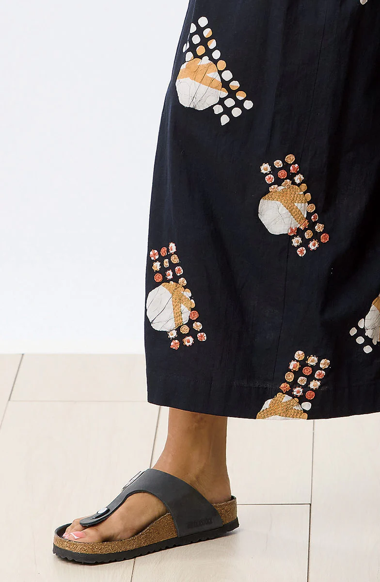 Rakeem Pull-On Gaucho Pant - Black/Soft white - Image 5
