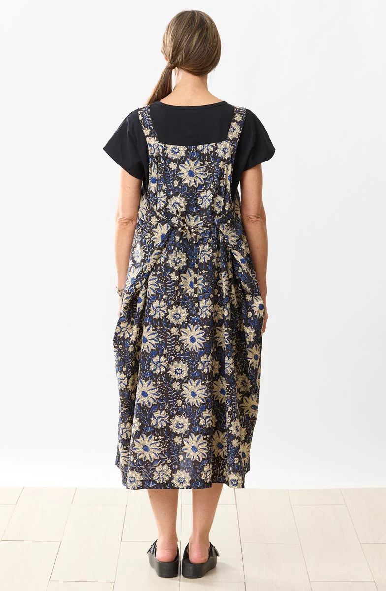 Rakul Overall Apron Dress - Black/Multi - Image 5