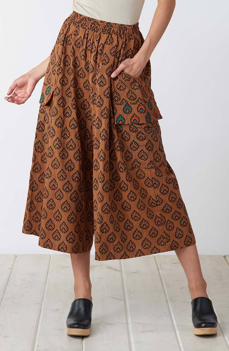 Ramya Pull-On Split Skirt - Honey - Image 3