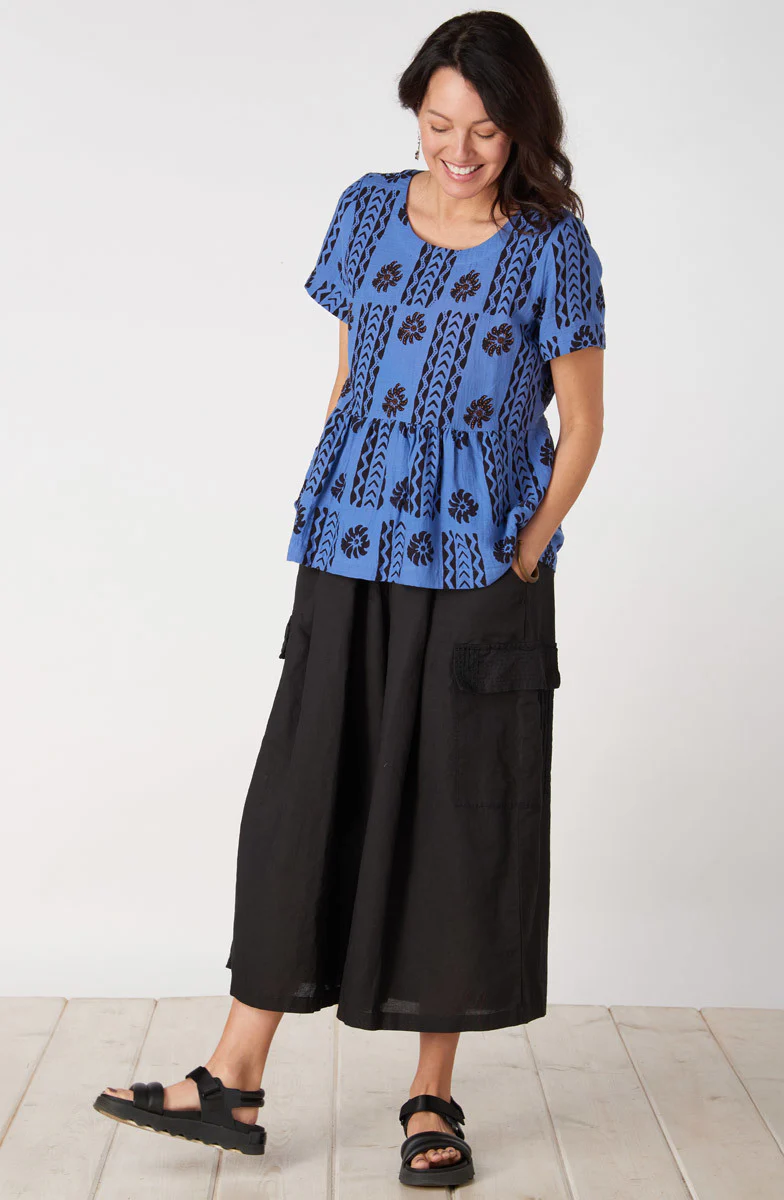 Ramya Pull-On Split Skirt - Black - Image 2