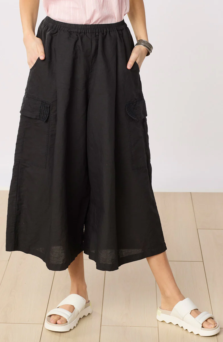 Ramya Pull-On Split Skirt - Black - Image 3