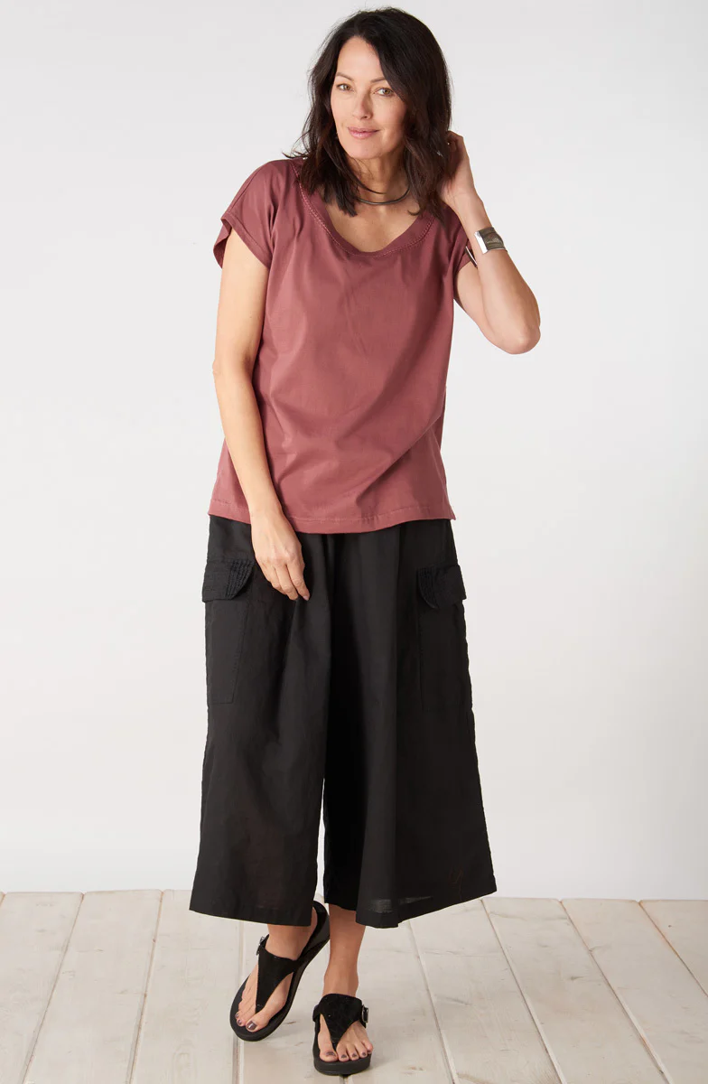 Ramya Pull-On Split Skirt - Black - Image 4