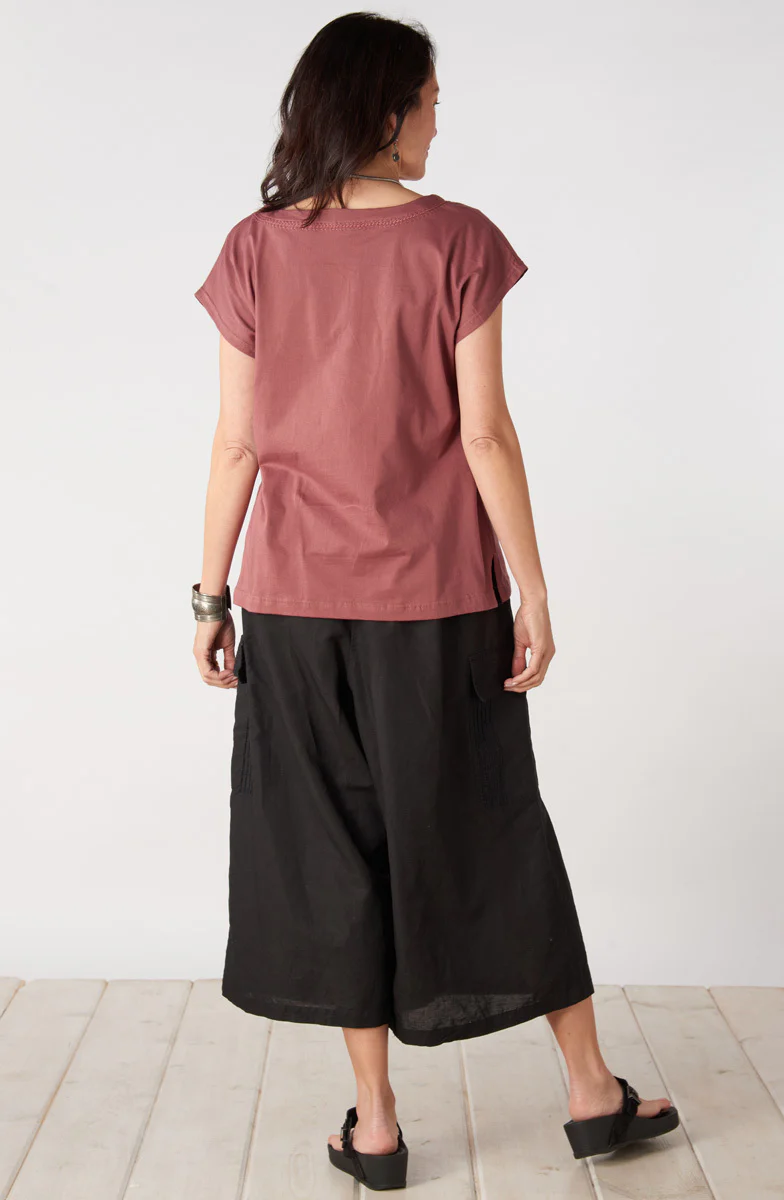 Ramya Pull-On Split Skirt - Black - Image 5