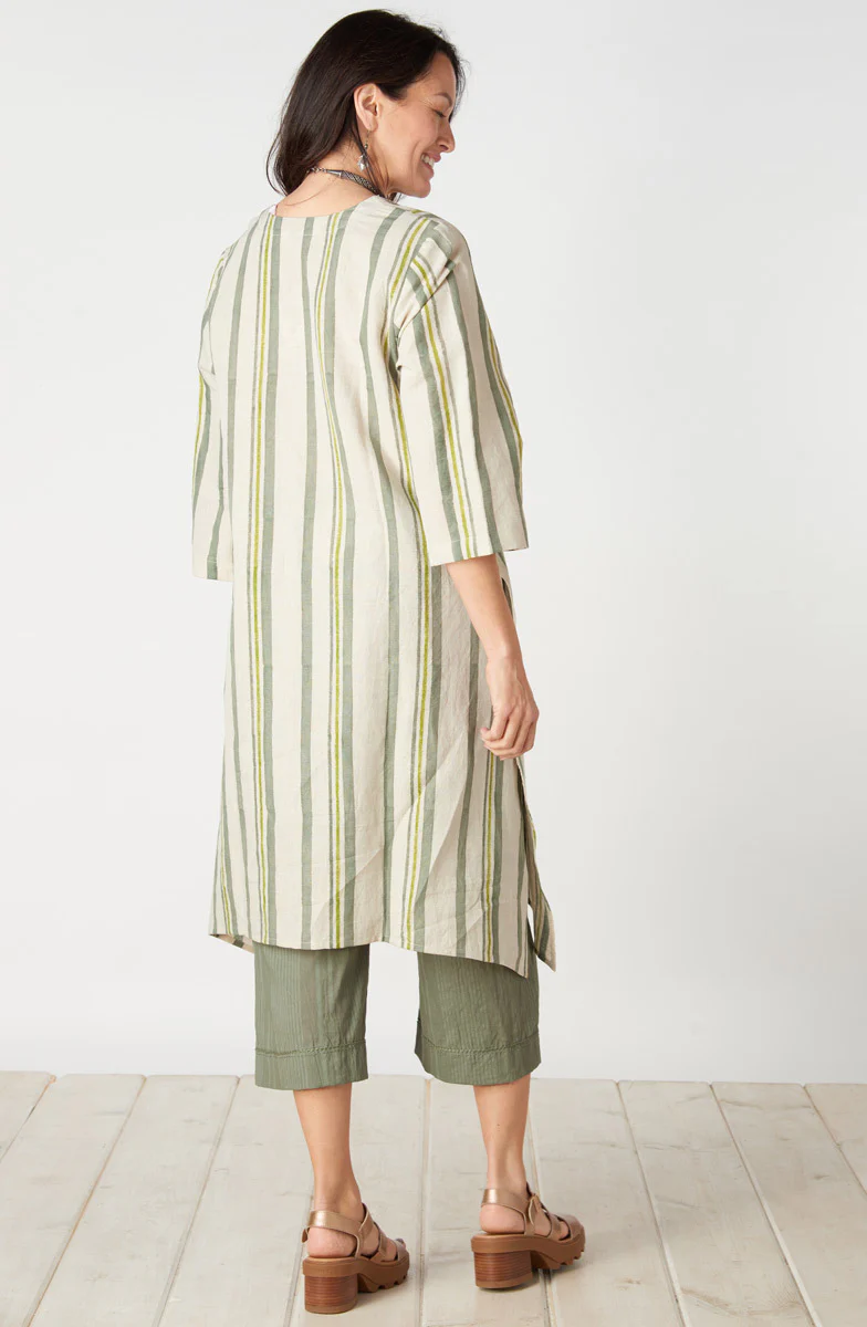 Rashi Side Slit Kaftan - Natural/Herb - Image 5