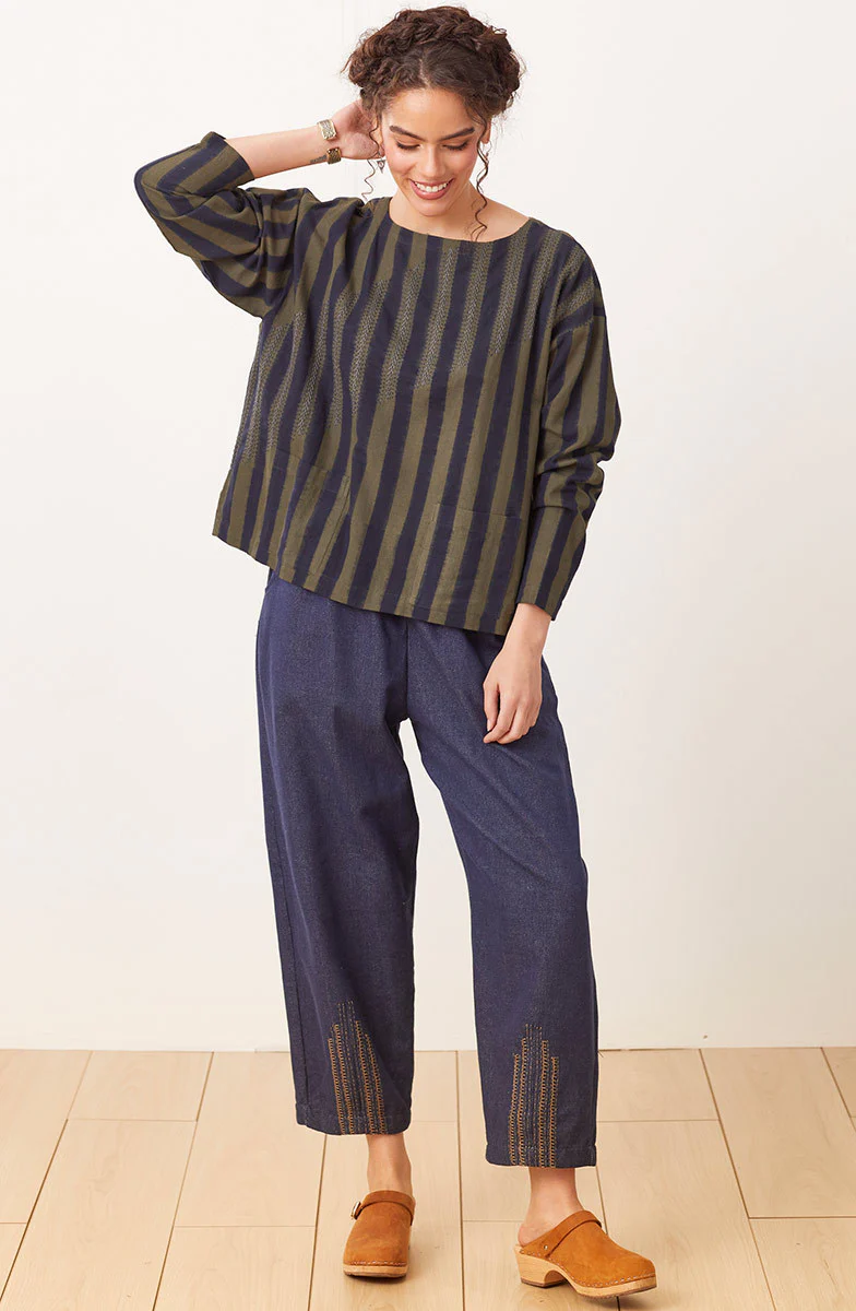 Recycled Yarn Kalpa Barrel-Leg Pant - Image 5