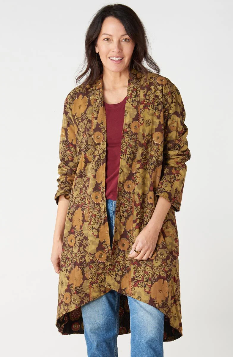 Shillong Reversible Swing Jacket - Port/Black/Multi - Image 3