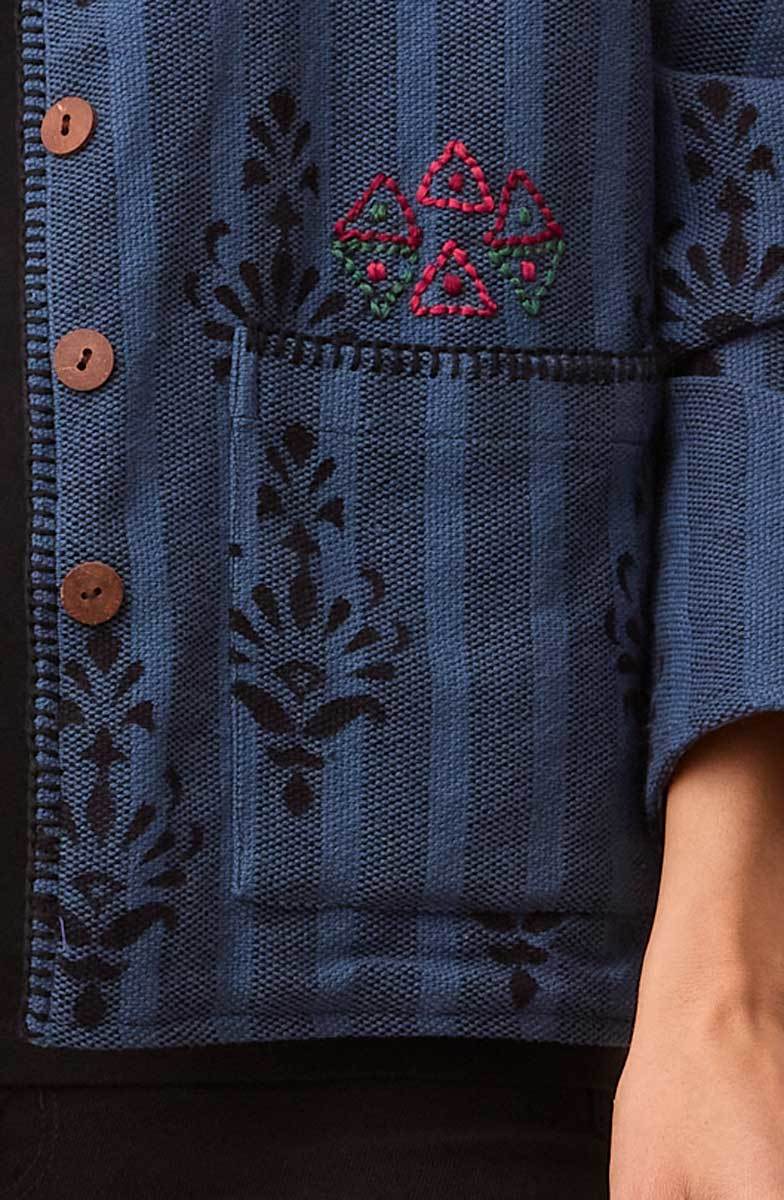 Taloja Reversible Boxy Jacket - Blue - Image 4