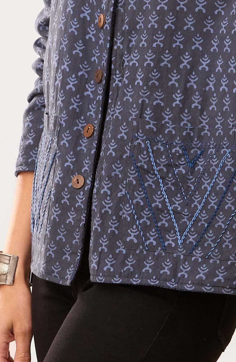 Taloja Reversible Boxy Jacket - Blue - Image 5