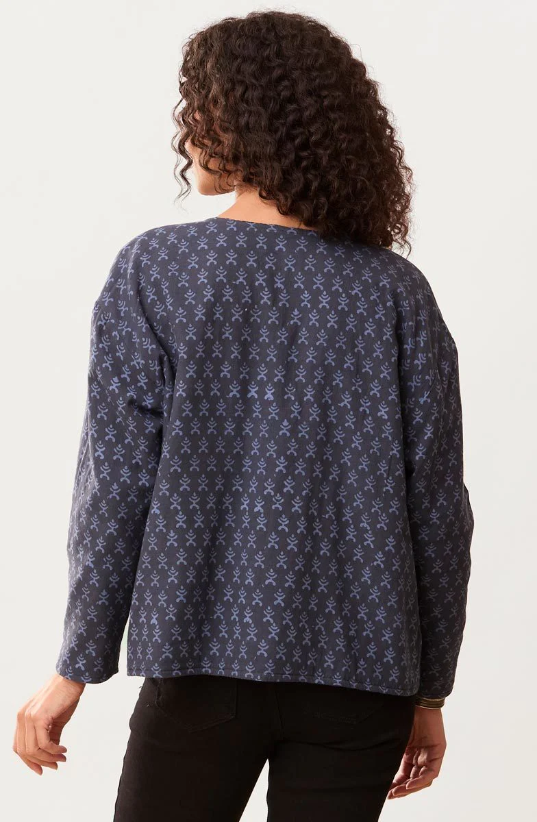 Taloja Reversible Boxy Jacket - Blue - Image 9