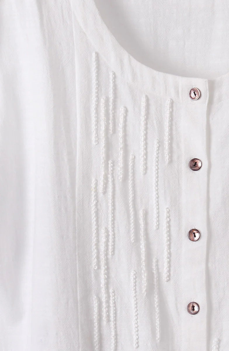 Rishi Cap Sleeve Boxy Top - Soft white - Image 2
