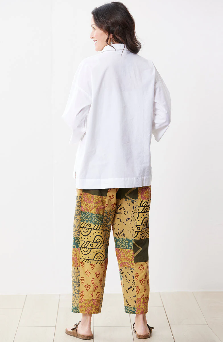 Rukhma Flare-Sleeve Organic Cotton Top - White - Image 5