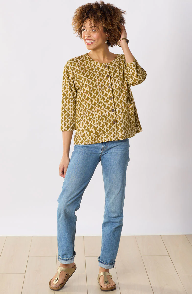 Ruma Cotton Jersey Cardigan - Algae green - Image 5