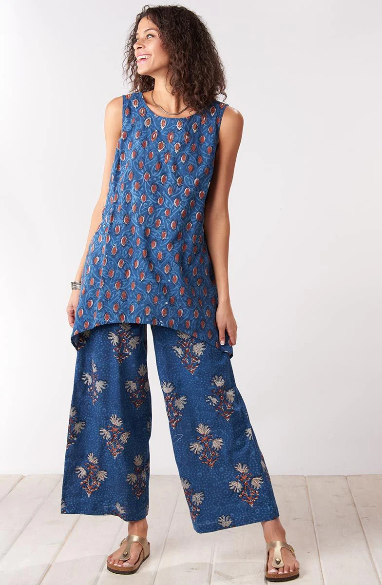 Sangli Wide-Leg Pant - Indigo - Image 4