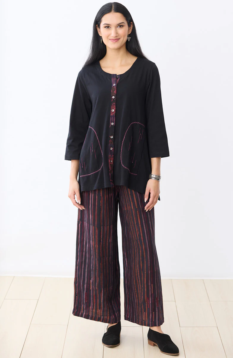 Sangli Wide-Leg Pant - Iced plum/Black - Image 4