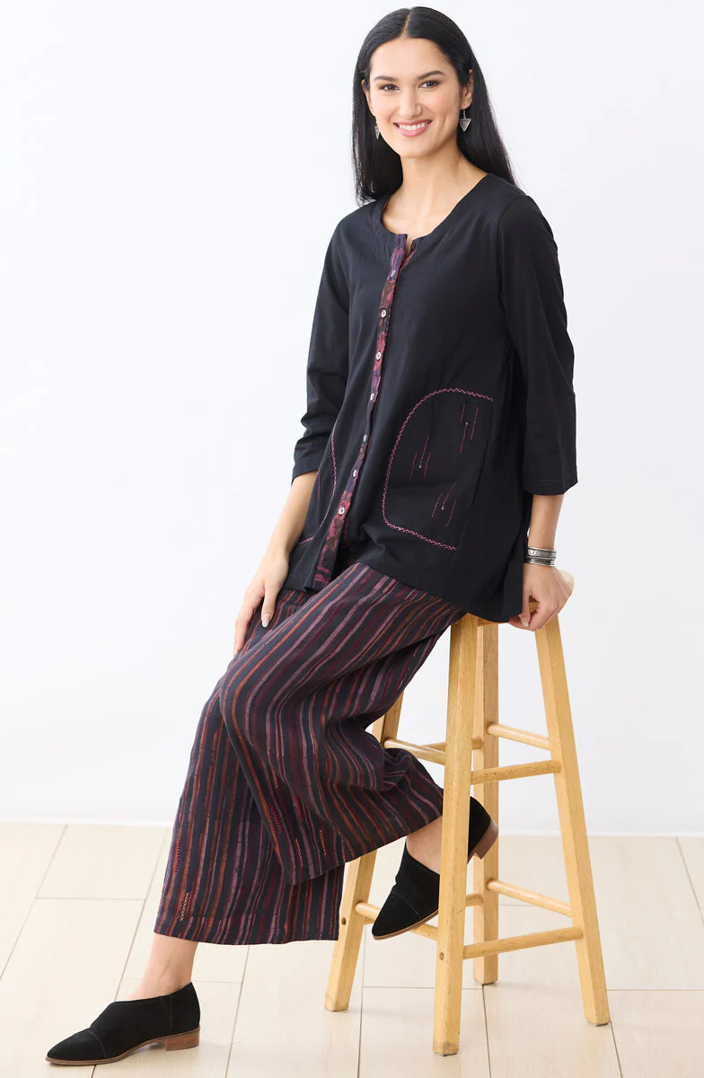 Sangli Wide-Leg Pant - Iced plum/Black - Image 5