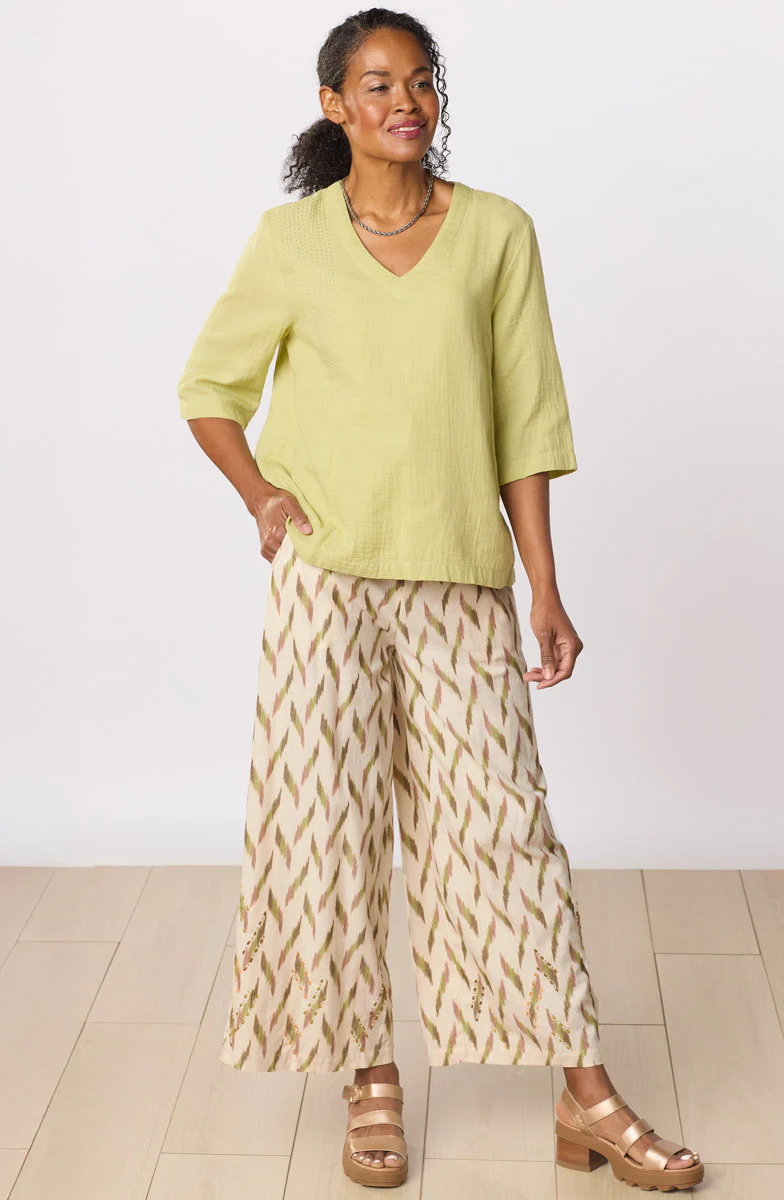 Sangli Ikat Wide-Leg Pant - Natural/Multi - Image 5