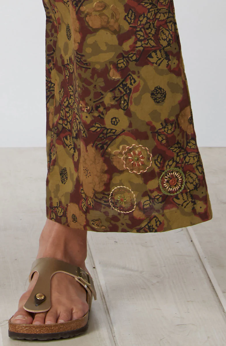 Sangli Natural Dye Wide-Leg Pant - Port/Multi - Image 3