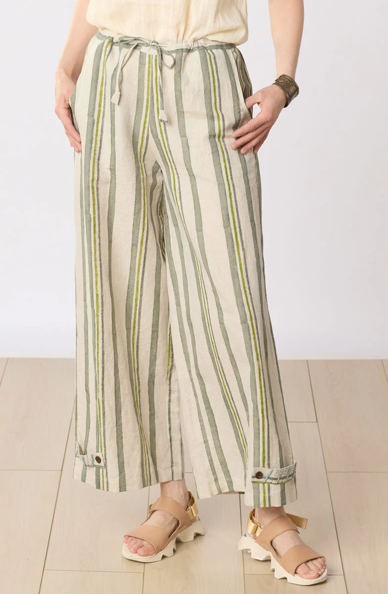 Sangli Wide-Leg Pant - Natural/Herb - Image 3