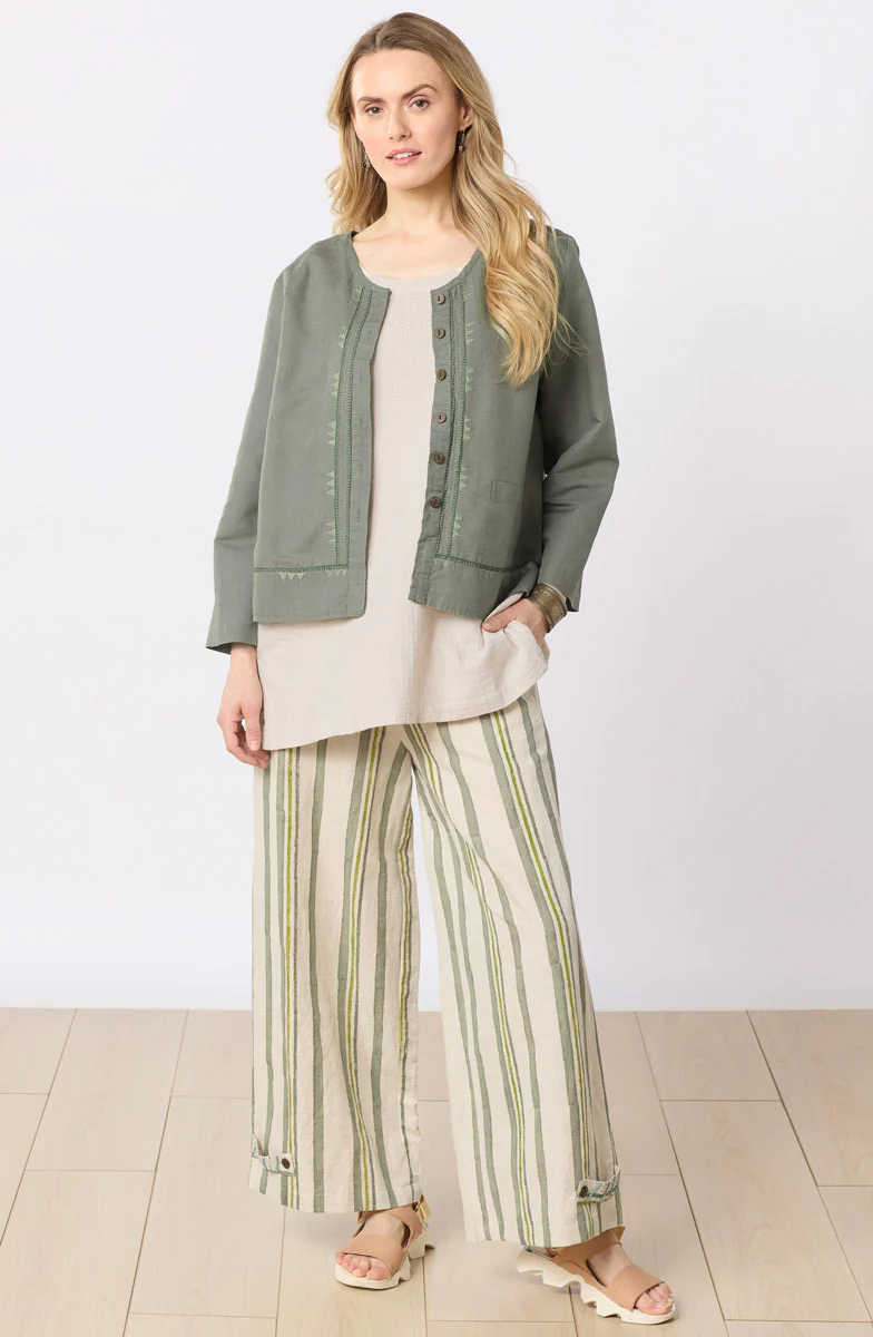 Sangli Wide-Leg Pant - Natural/Herb - Image 4