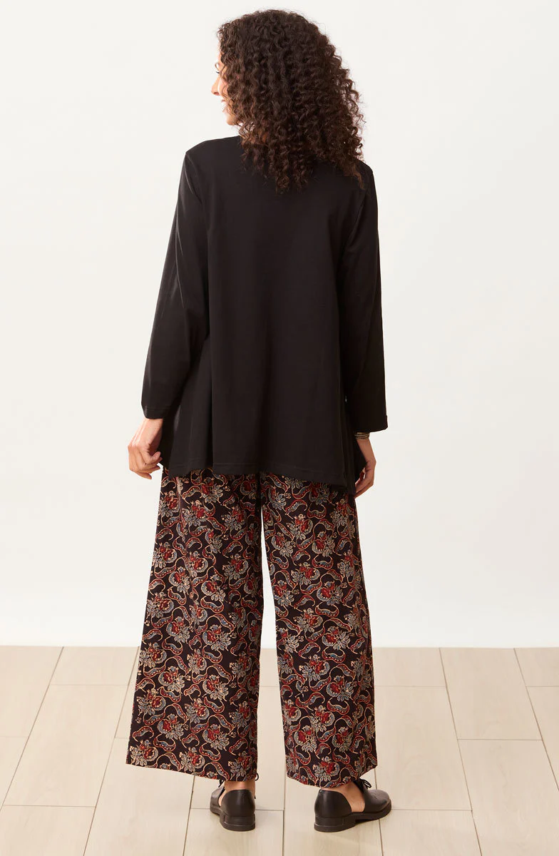 Sangli Natural Dye Wide-Leg Pant - Black/Multi - Image 5