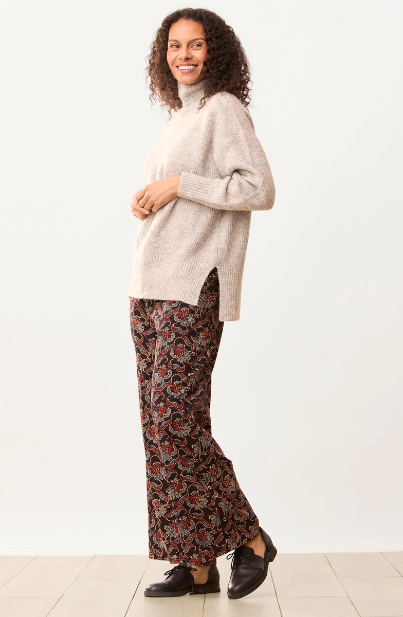 Sangli Natural Dye Wide-Leg Pant - Black/Multi - Image 6