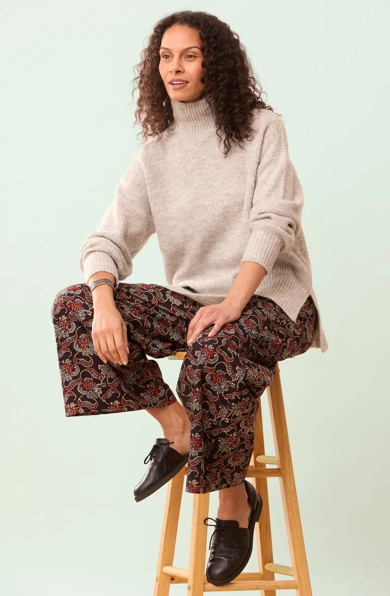 Sangli Natural Dye Wide-Leg Pant - Black/Multi - Image 7