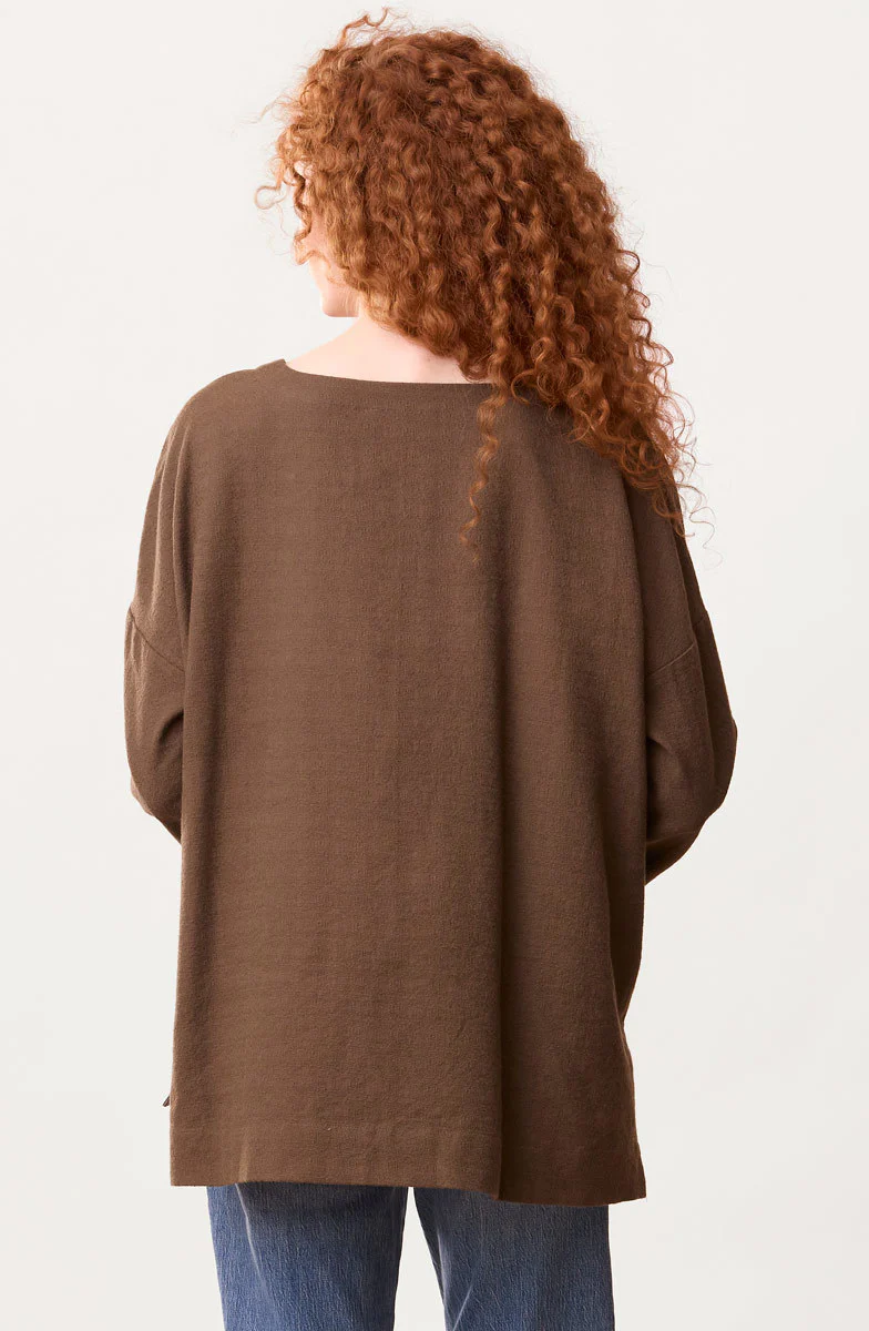 Sanija Upcycled Patchwork Boxy Top - Walnut/Multi/Chindi - Image 4