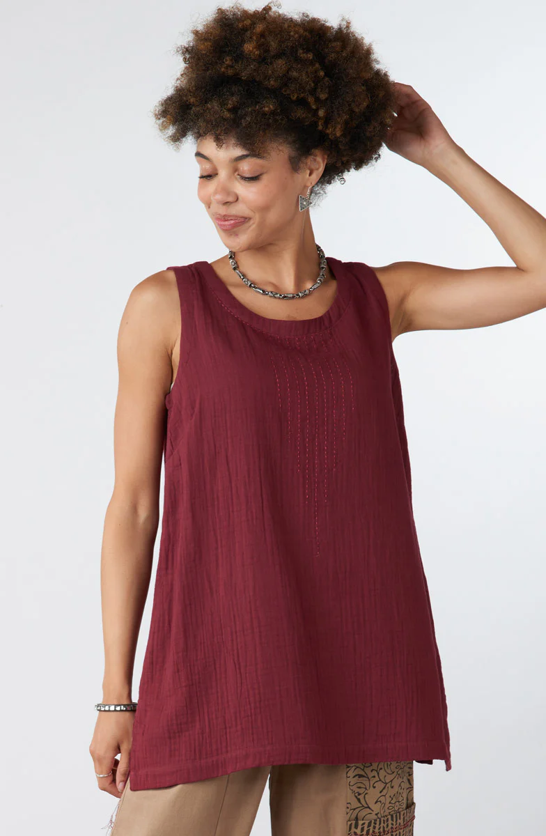 Sanju Double Gauze Long Tank - Image 18