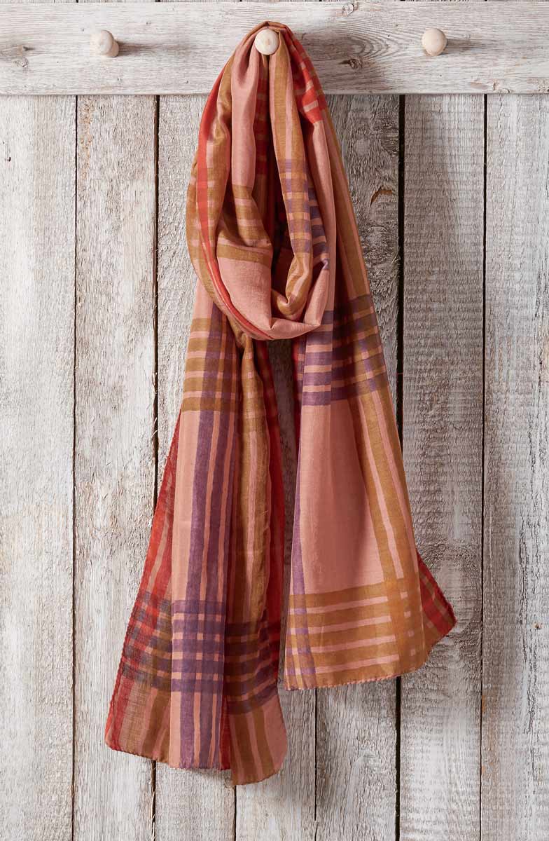 Cotton Silk Block Print Scarf - Image 10