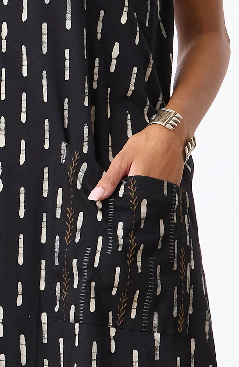 Seema Jersey V-Neck Long Tank Dress - Black - Image 2