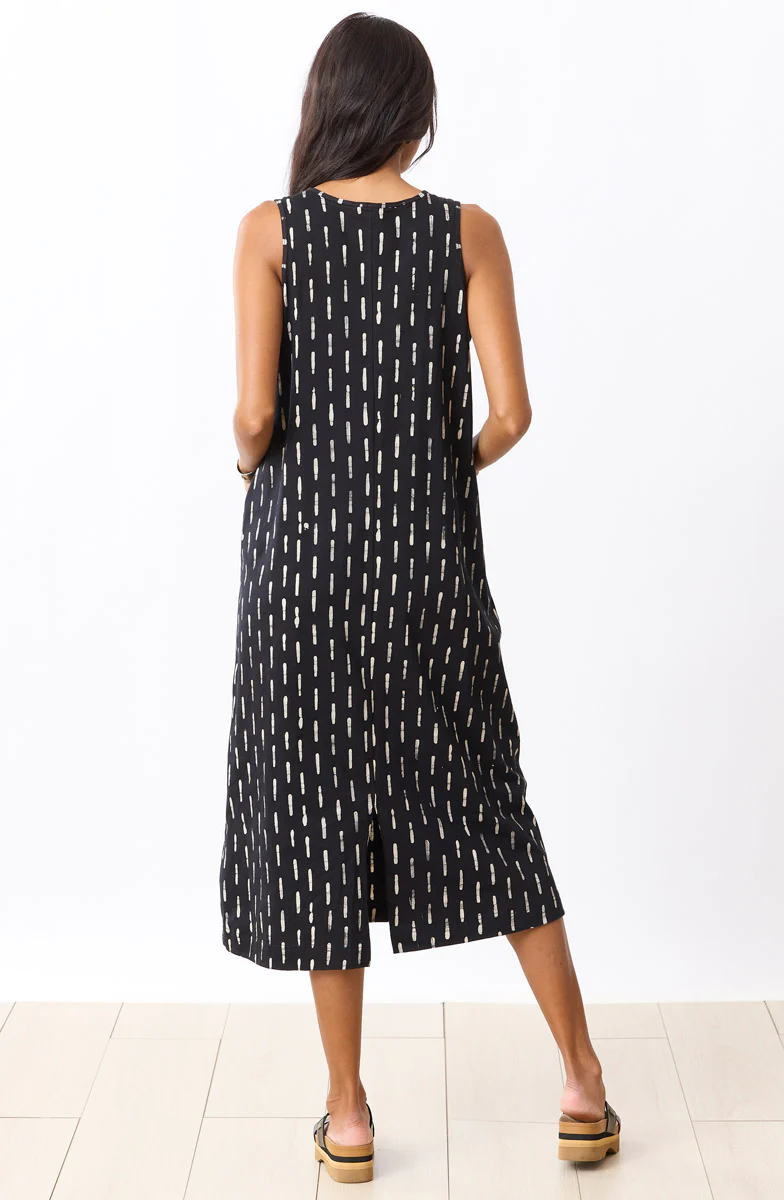Seema Jersey V-Neck Long Tank Dress - Black - Image 5