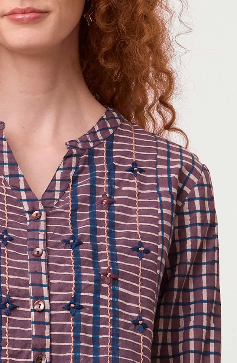 Shaily Button-Down Kurta - Smoky lavender - Image 3