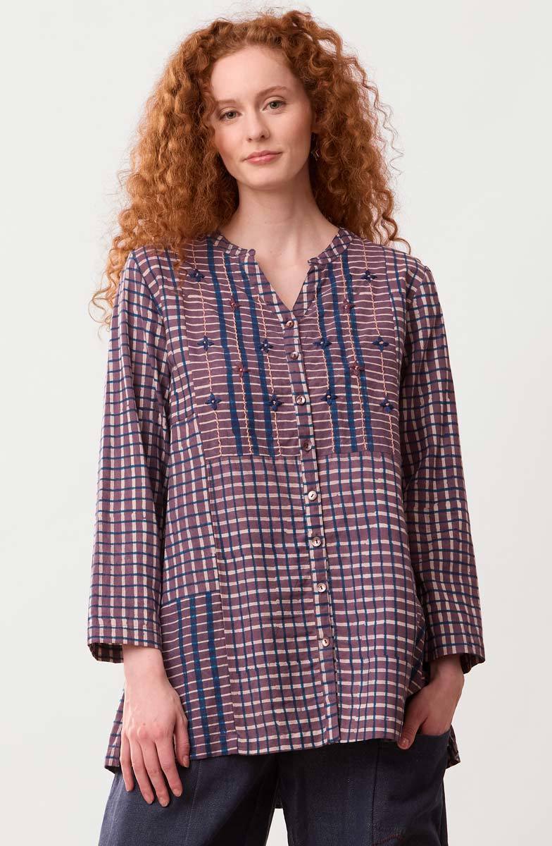 Shaily Button-Down Kurta - Smoky lavender - Image 4