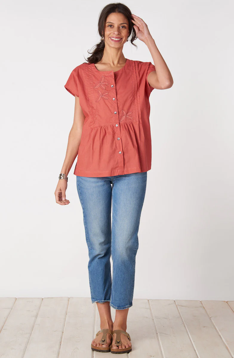 Shalu Organic Cotton Cap Sleeve Top - Image 4