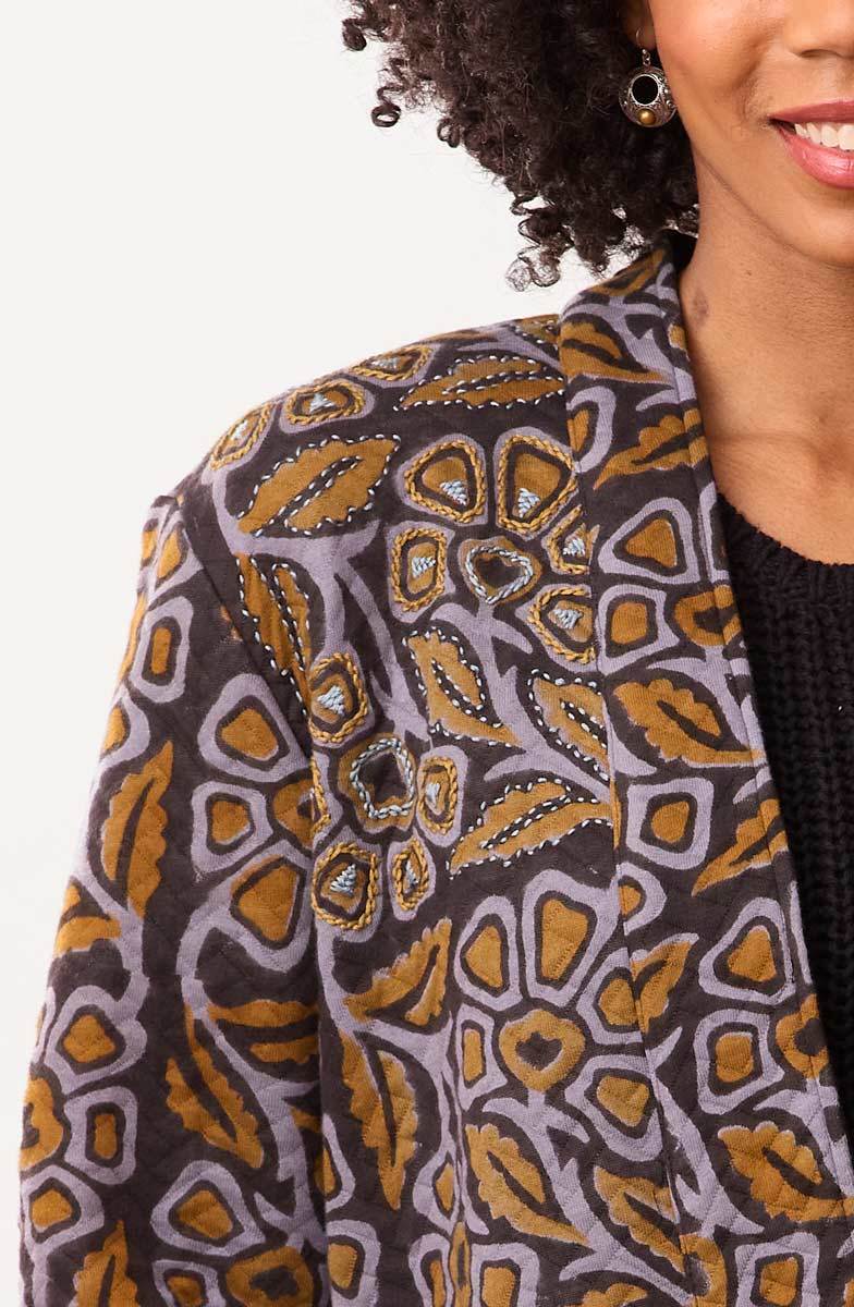Shimoga Quilted Swing Jacket - Black/Multi - Image 3