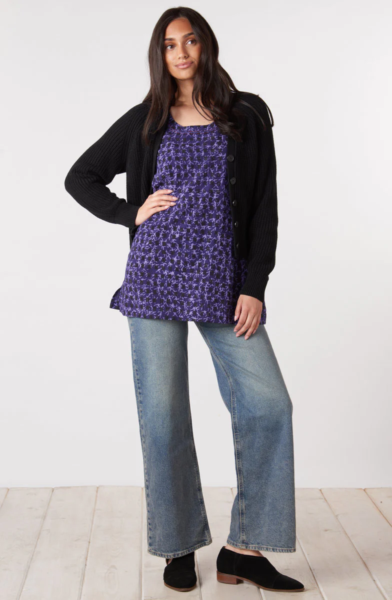 Sanju Block Print Tank - Purple - Image 5