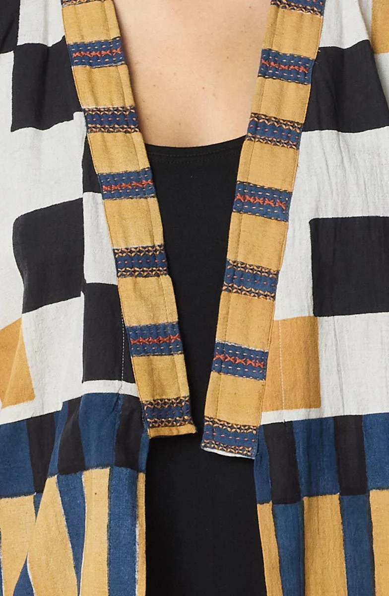 Sikkim Unstructured Boxy Jacket - Natural/Multi - Image 3