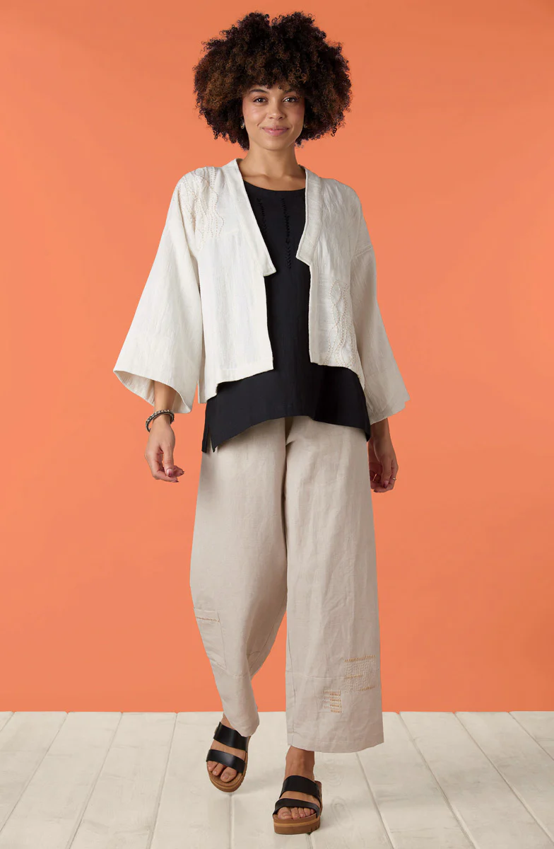 Sikkim Unstructured Boxy Jacket - Soft white - Image 5