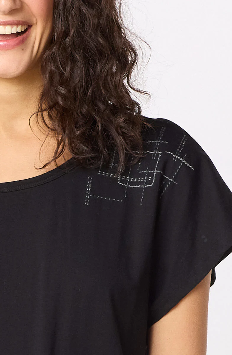 Sonali Cotton Jersey Asymmetrical Top - Image 10