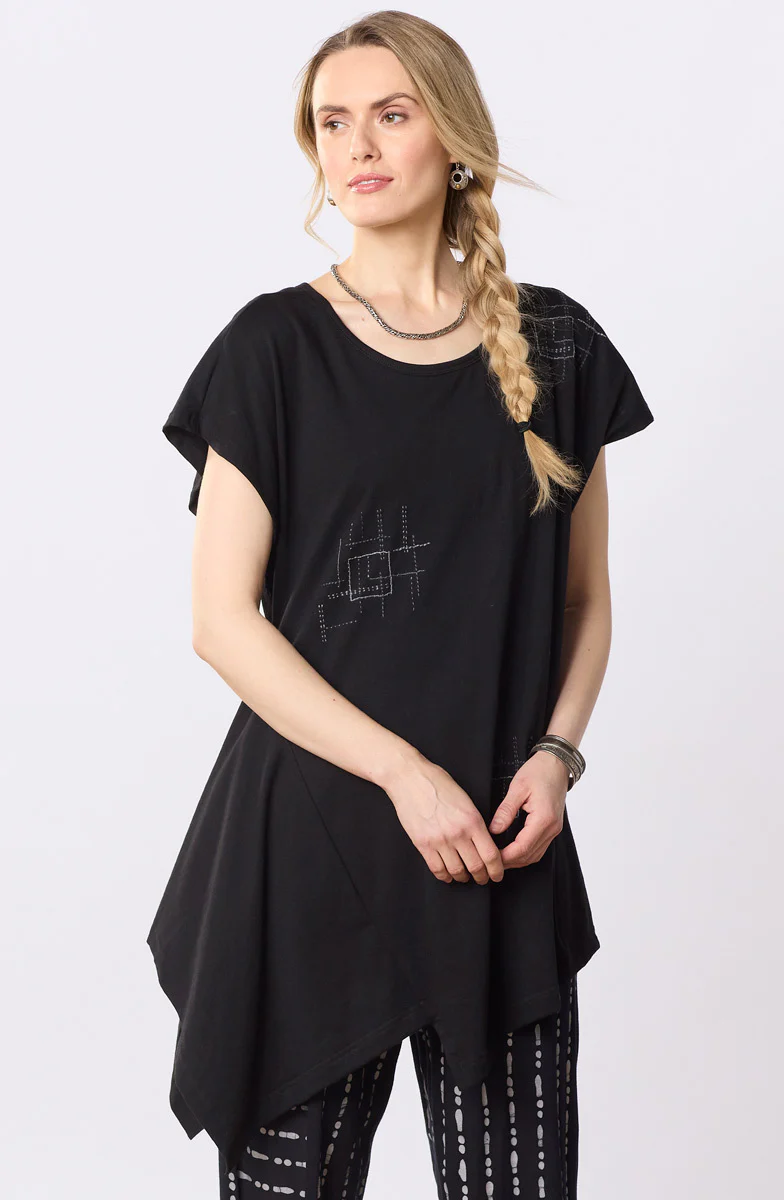 Sonali Cotton Jersey Asymmetrical Top - Image 12