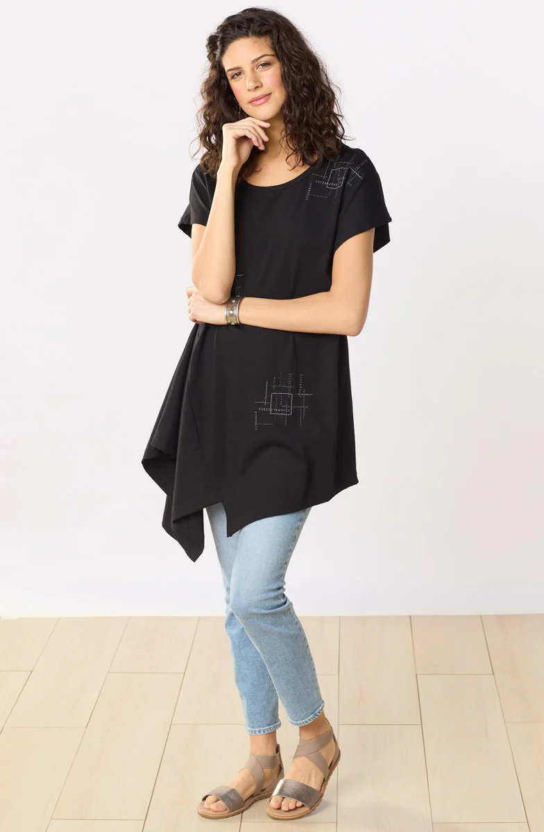 Sonali Cotton Jersey Asymmetrical Top - Image 15