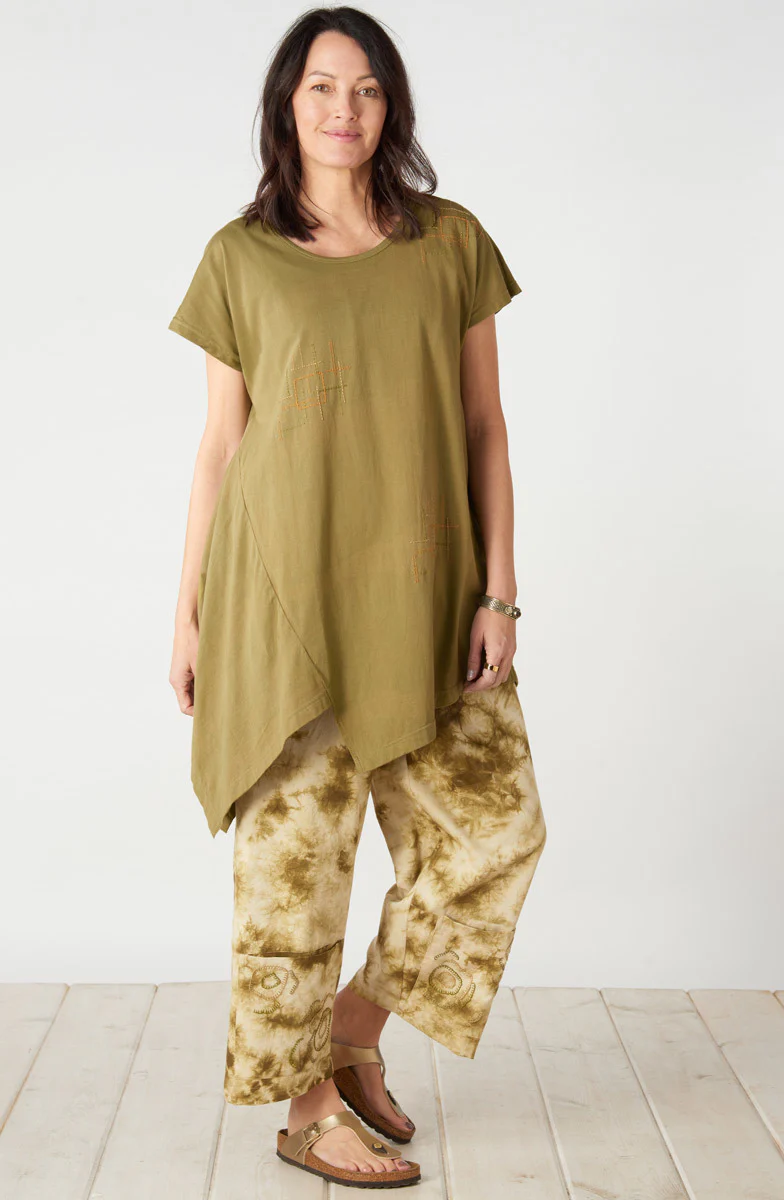 Sonali Cotton Jersey Asymmetrical Top - Image 4