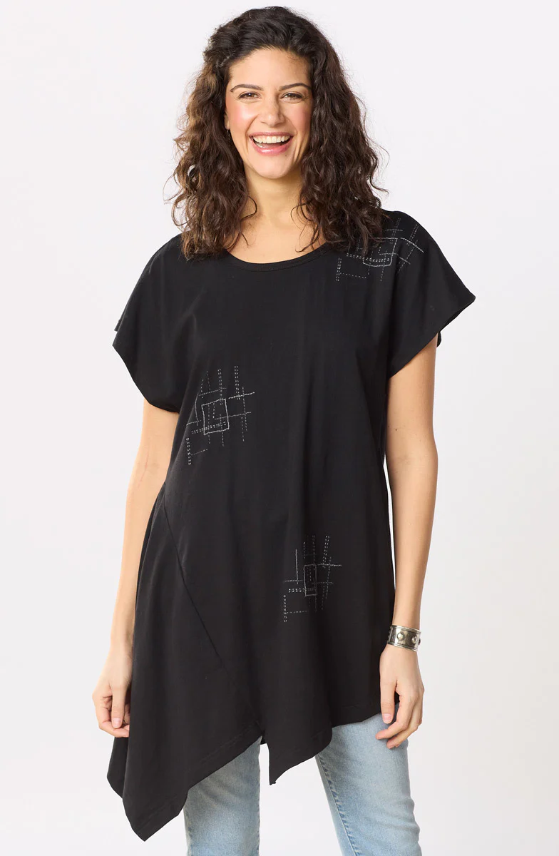 Sonali Cotton Jersey Asymmetrical Top - Image 9