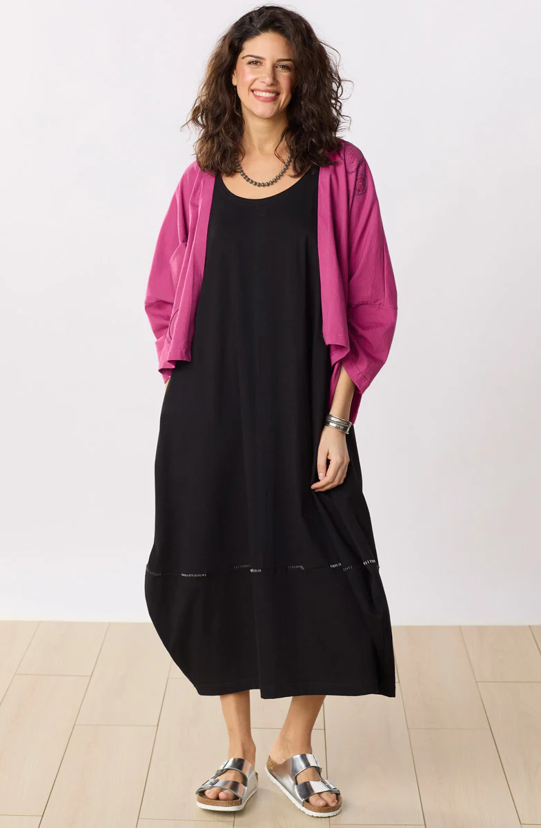 Sonam Cotton Jersey Lantern-Hem Tank Dress - Black - Image 5