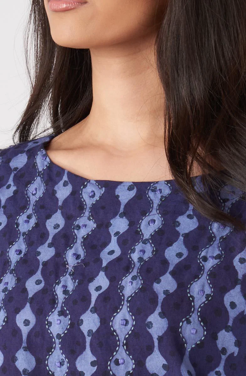 Sujaya Drop-Shoulder Boxy Top - Tranquil blue - Image 3
