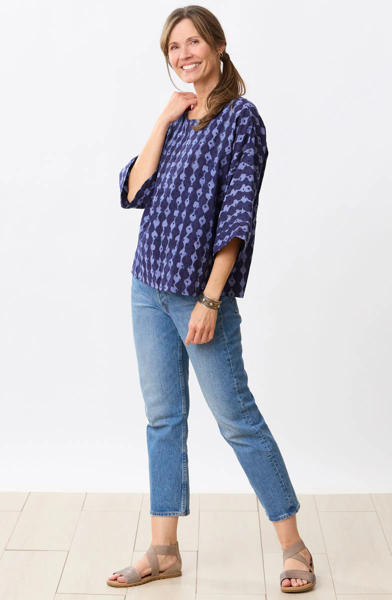 Sujaya Drop-Shoulder Boxy Top - Tranquil blue - Image 5