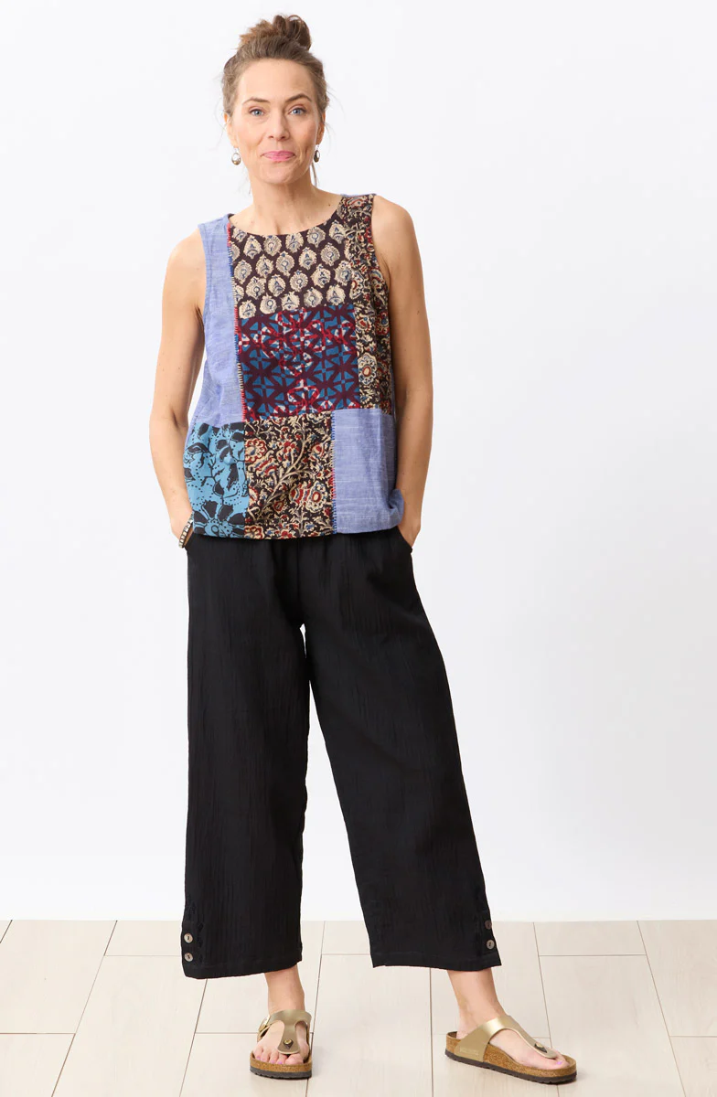 Suma Deadstock Patchwork Tank - Chambray/Multi - Image 5