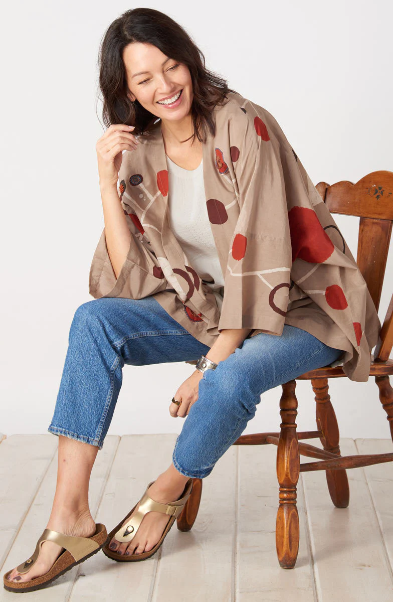 Sunita Oversized Cotton-Silk Jacket - Sunstone - Image 5